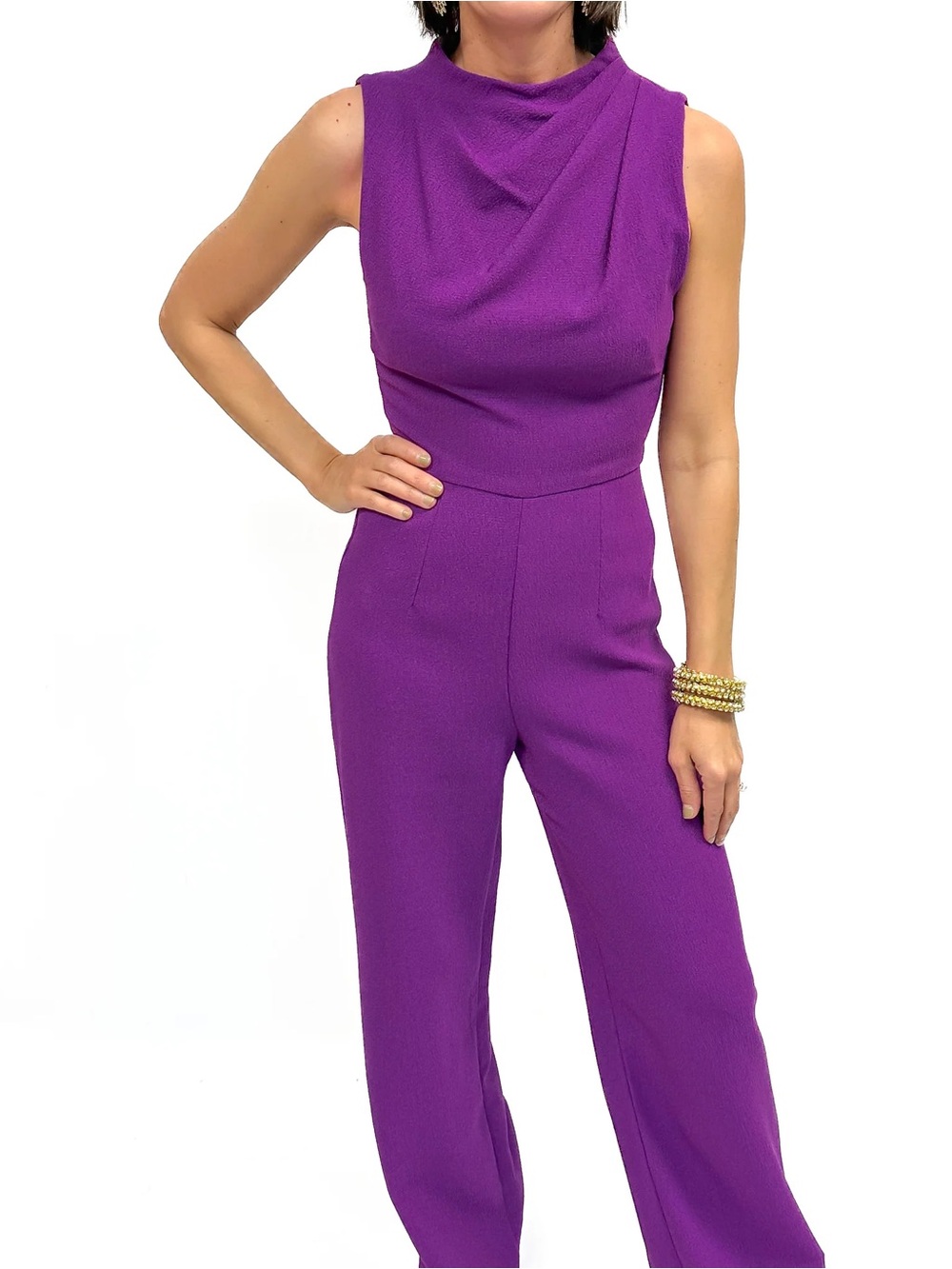 Sleeveless Purple Jumpsuit size 36